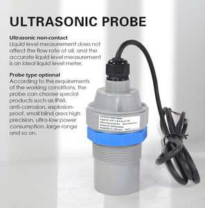 Ultrasonik debimetre açık kanal akım hızı akış ve seviye sensörü sıvı su akış ölçer - Product Image 3