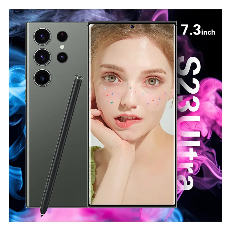 Глобальная версия S23 Ультра Телефон 16 ГБ + 1 ТБ полноэкранный телефон отпечатков пальцев 7,3 дюймов HD сотовые телефоны 7800 мАч 4G 5G игровые смартфоны