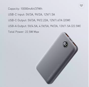 JCX/<strong>Factory</strong> Price Mobile Phones Portable Charger Power Bank 10000mah Capacity with 2 USB <strong>Output</strong> With LED Display Powerbank - Product Image 5