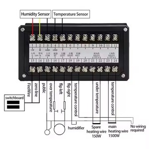 YXW-Incubadoras de huevos, máquina automática de incubación, controlador de temperatura de microordenador, termostato, Sensor de temperatura y humedad
