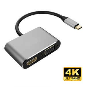 高品质二合一C型集线器多功能转换器，带4k高清VGA USB 3.0和PD充电，适用于笔记本电脑手机平板电脑 - Product Image 4