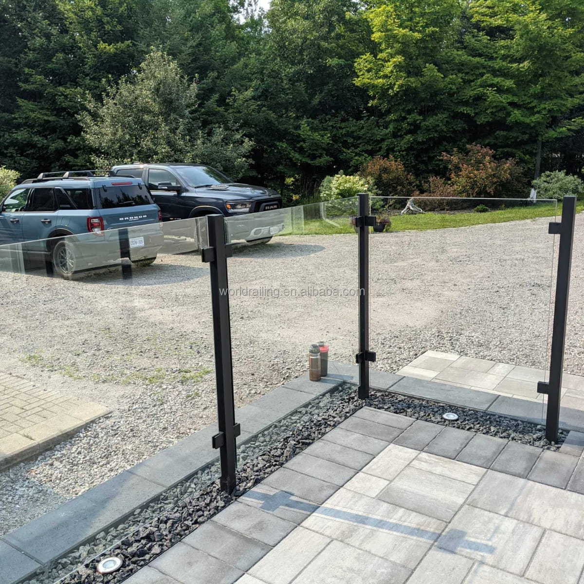 YL meisten gekauft kanada Stainless stahl glas geländer 316 outdoor glas platz eingebettet post