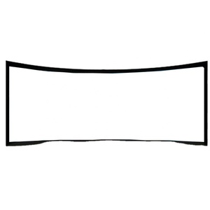 120-inch Diagonal 16:9, Sound Transparent Perforated Weave <strong>Curved</strong> Home Theater <strong>Fixed</strong> <strong>Frame</strong> Projector <strong>Screen</strong> - Product Image 4