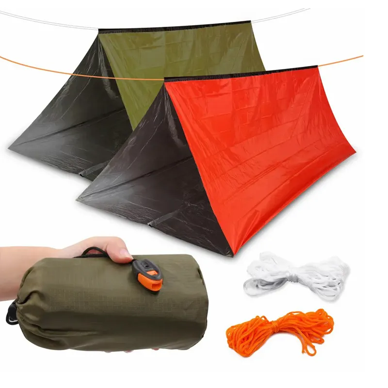Tenda di sopravvivenza di emergenza tenda di emergenza per 2 persone tenda a tubo di sopravvivenza impermeabile