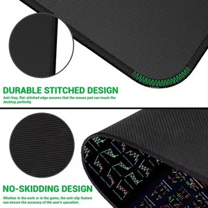 Genişletilmiş büyük oyun Mousepad kaymaz dikişli kenar Excel kısayol tuşları hile levha PC ofis elektronik levha klavye stok - Product Image 6