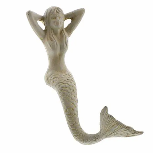 Unieke Wandklok Warming Hars Mermaid Statue