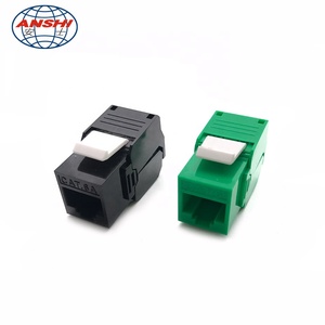 安石RJ45 5e CAT6 CAT6A UTP无屏蔽180度免工具梯形插孔电信零件 - Product Image 2