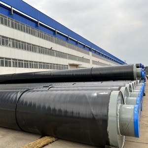 Resistência subterrânea a altas temperaturas fibra de vidro isolamento térmico preisolated aço tubo com revestimento de aço
