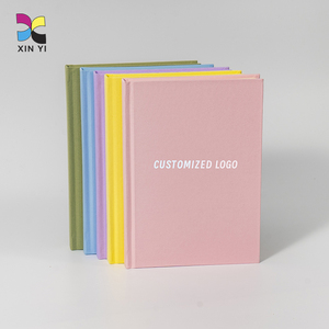 亚麻织物封面日记本定制日记本，带衬里页面精装计划印刷 - Product Image 1