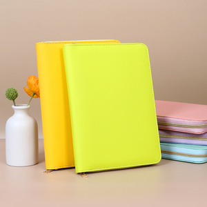 Loose Leaf Colorful <strong>Notebook</strong> Zipper Notepad for Business Pu Leather <strong>Notebook</strong> with Multiple Colors - Product Image 2