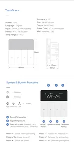 Zemismart Tuya สมาร์ทโฮมแอร์เทอร์โมสตัท Alexa Eco Google Home ควบคุมชีวิตจับเวลา APP รีโมทคอนโทรล - Product Image 5