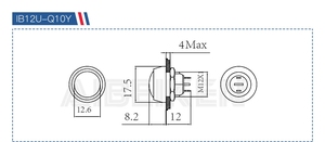 12mm 16mm 19mm 22mm Edelstahl Wasserdicht Klein beleuchtet mit LED Momentary Latch ing Auto Druckknopf schalter