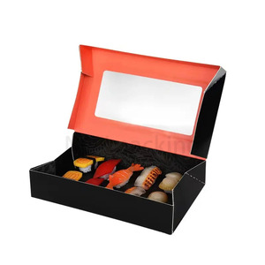 กล่องบรรจุอาหารซูชิโตโกพร้อมช่องใส่โลโก้ออกแบบได้ตามต้องการ - Product Image 1