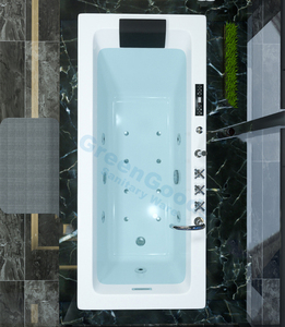 CE 1800mm Rechteck <span class=keywords><strong>Embedded</strong></span> Adults Tub Computer gesteuerte Massage 2 Personen Jet Whirlpool Badewanne