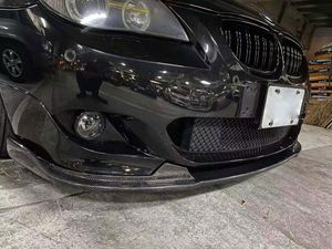 BMW5シリーズE60520i 525i 530iMスポーツセダン2004-2010用カーボンファイバーE60フロントバンパーリップスプリッタースポイラー
