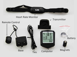 Sunding inalámbrico bicicleta HR monitores bicicleta velocímetro Ciclo del odómetro rastreador ciclismo de ejercicio al aire libre a prueba de lluvia - Product Image 5