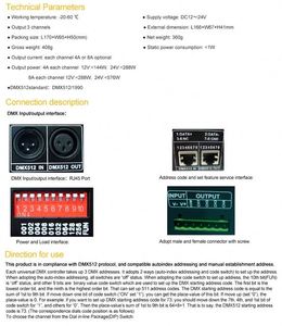 Заводская цена 4A RJ45 DMX PWM управляющий сигнал 4 канала RGBW DMX512 декодер для светодиодной ленты - Product Image 5