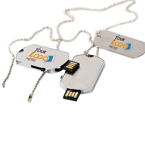 项链军犬标签形状<span class=keywords><strong>4gb</strong></span> 8gb 16gb 32GB u盘PenDrive记忆棒磁盘笔式驱动器