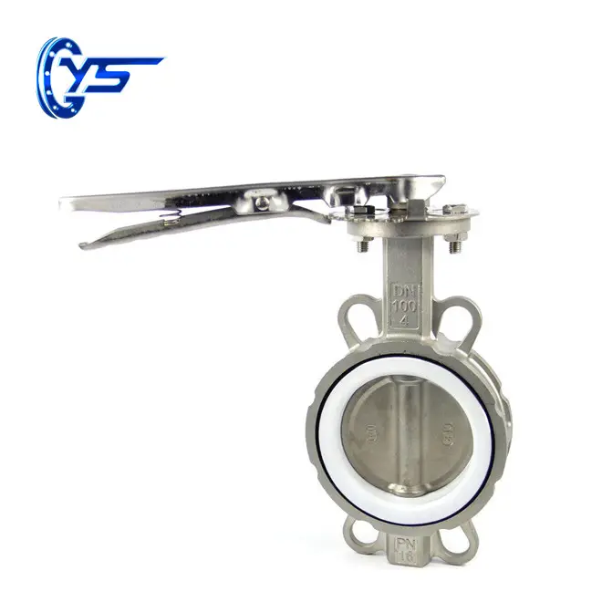 Stainless Steel DN100 PN16 Wafer Butterfly Valve