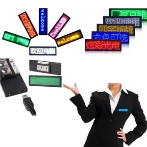 günstiger preis programmierbare Anzeige Aufkleber APP-Steuerung Textnachricht blinkend Digitaler Led-Namenetikett Led-Namenschild - Product Image 1