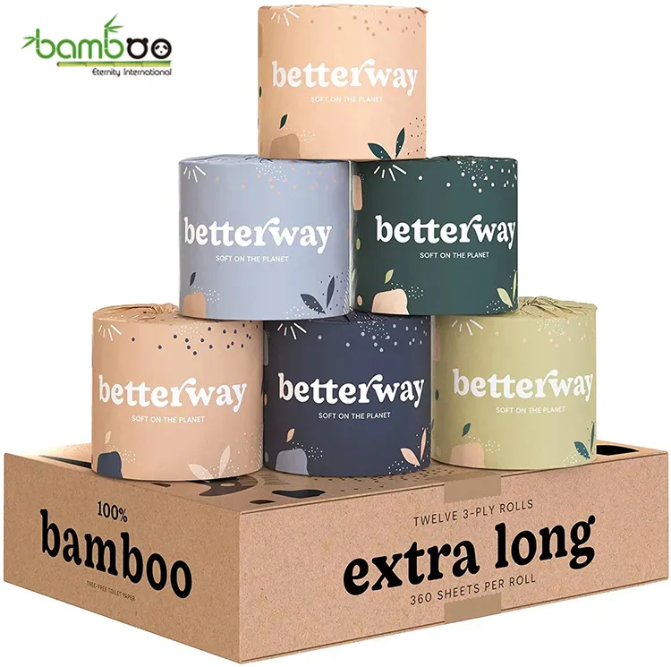 Tela de pulpa de bambú personalizada, respetuosa con el medio ambiente, para baño, venta al por mayor