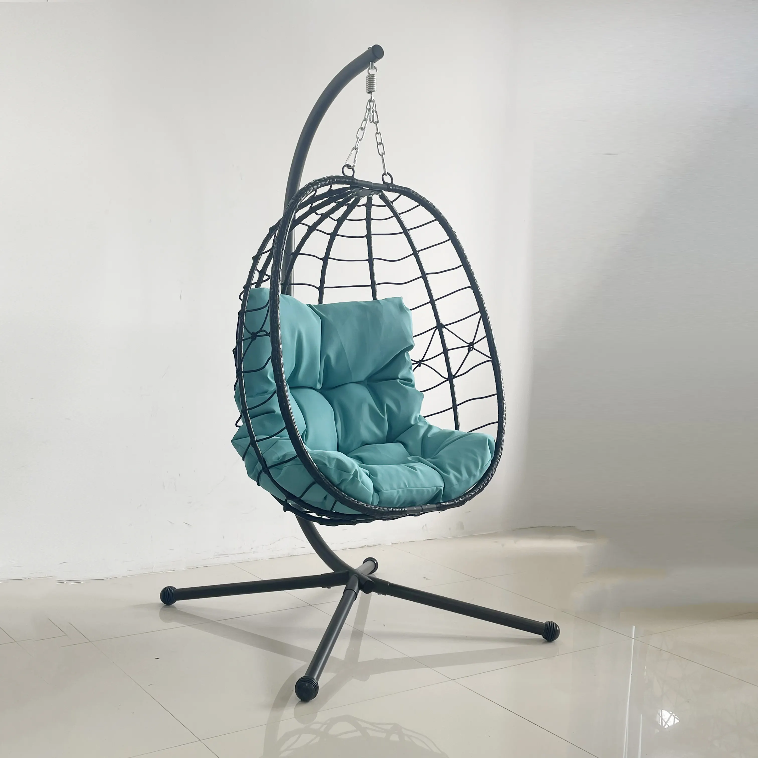 Soporte para silla colgante de resina epoxi, soporte para hamaca con recubrimiento de polvo KD resistente a la oxidación, adecuado para 2 asientos