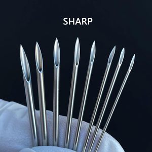 OEM 100個ボディピアス針10G <span class=keywords><strong>12G</strong></span> 13G 14G 15G 16G 18G 20G使い捨て耳鼻へそ乳首リップピアス針