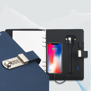 Office Supplies High End Smart <strong>Notepad</strong> A5 Journal Passcode <strong>Lock</strong> Diary Pu Leather <strong>Notebook</strong> <strong>with</strong> Power Bank 8000mah Organizer - Product Image 4