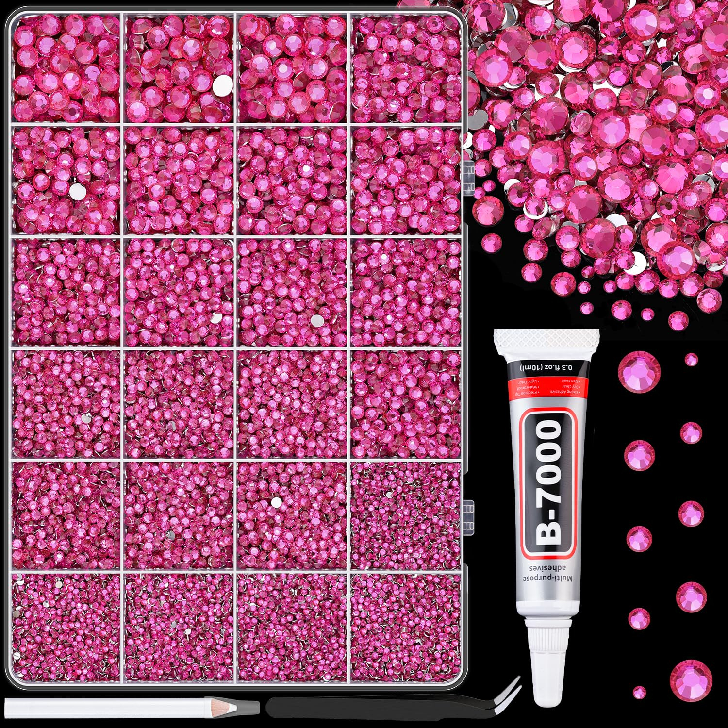 Hot Pink Large Pack + 1Pc Glue