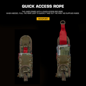 Açık hava etkinlikleri için hızlı erişim ipi ile ar MOLLE ilk yardım kiti 2 kullanım yolu tıbbi kılıf V2 kompakt tıbbi kılıf - Product Image 2