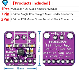 MAX98357 I2S modulo amplificatore Audio non filtrato classe D amplificazione supporta ESP32 Raspberry Pi - Product Image 4