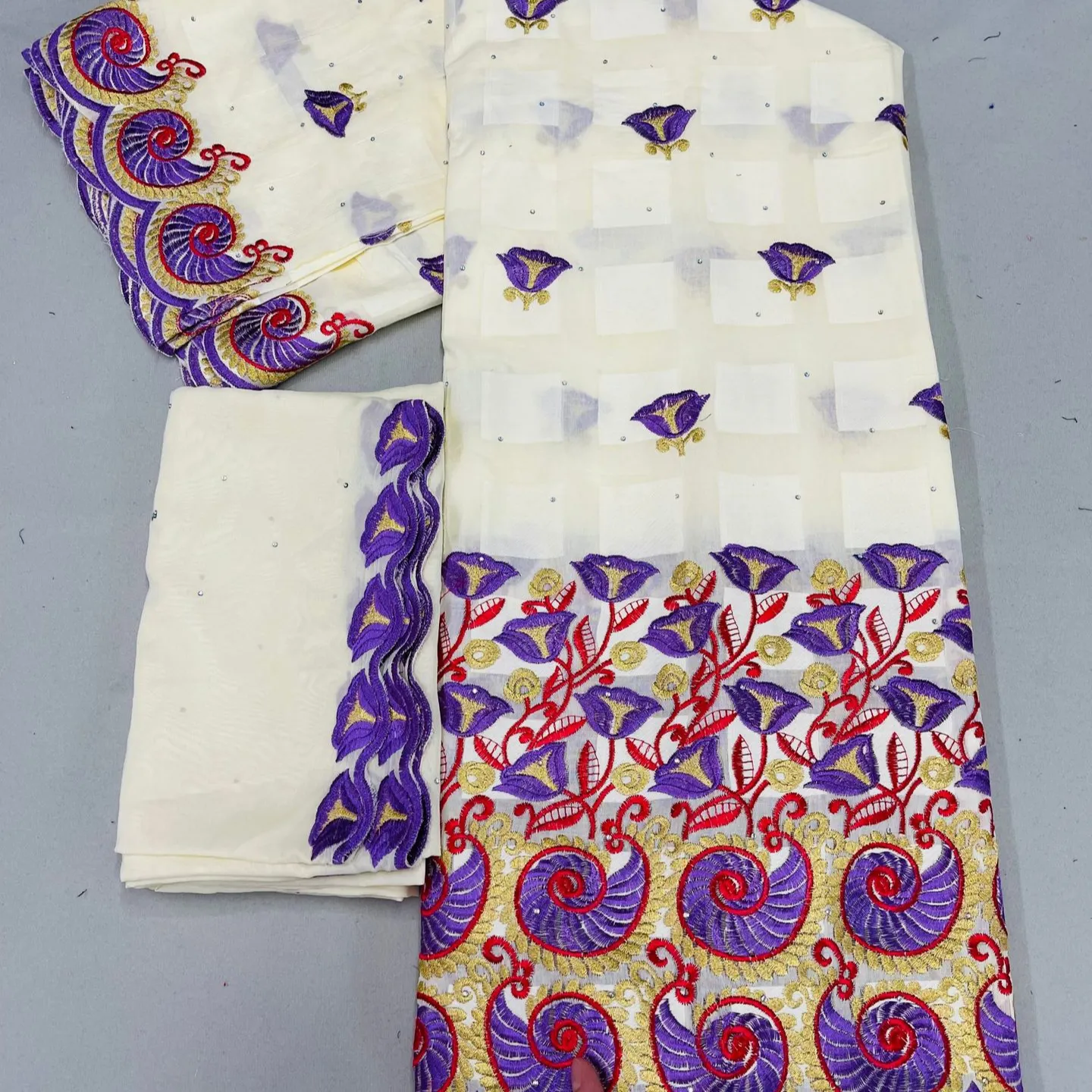 Tissu de broderie en dentelle sèche 100% coton, dernière tenue nigériane pour mariages et fêtes, Voile suisse dubaï, matériel pour la couture de robes/