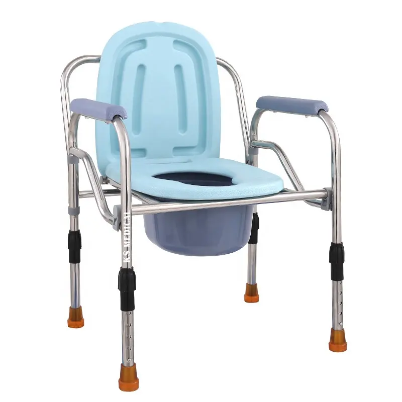 Ksmed walker com cadeira commodo, cadeira de banheiro dobrável multiuso KSM-CC, cadeira de banheiro para idosos