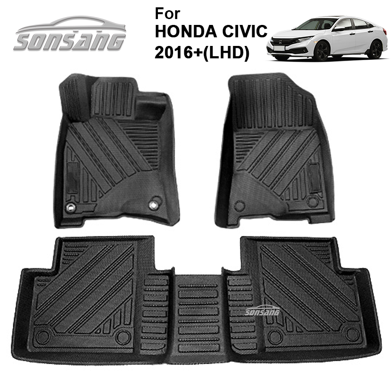 สำหรับพรมปูพื้นรถยนต์ Honda Civic ปี 2016