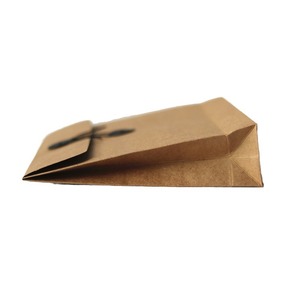 A5 und A4 Custom Fancy Design Schwarz Braun Weiß Kraft papier Knopf verschluss Umschlag mit Schnur - Product Image 5