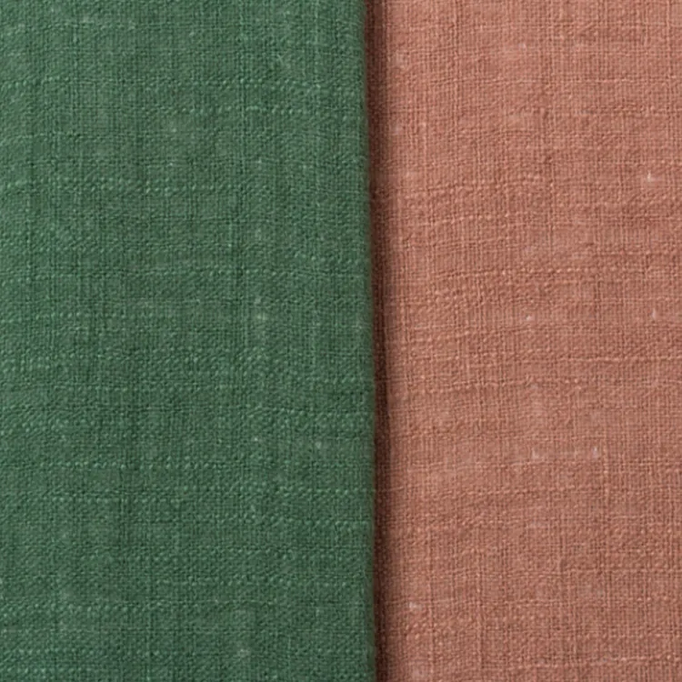 Tissus double flammé spéciaux haute performance 36% lin 64% mélange de coton tissu de lin en coton doux pour la conception de vêtements