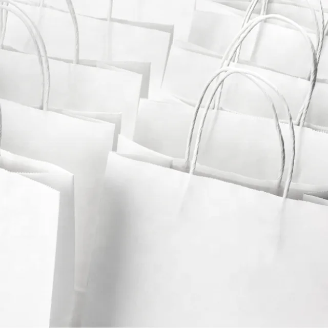  kraft paper shopping bags with handle
