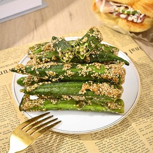 クリスピーセサミドレッシングバルク袋入りFDスナックフルーツ乾燥オクラ甘い味子供用水野菜
