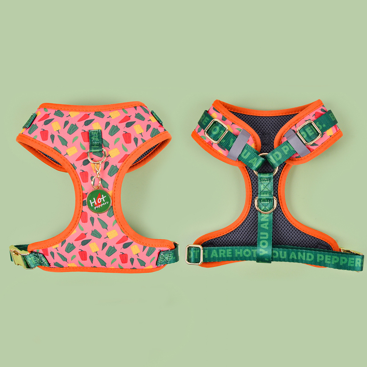 Red Chili Harness+ID TAG