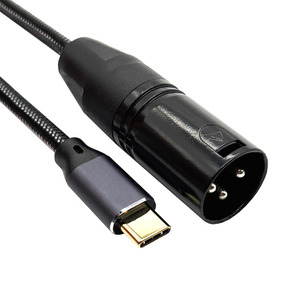Cable de salida macho XLR de 2M para altavoz amplificador, consola mezcladora, equipo de Audio y vídeo, Cable USB tipo C