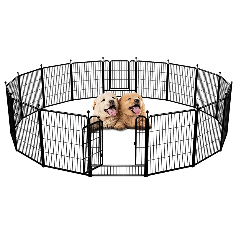 Factory direct price diy foldable exercise pet playpen durable 8/16 panels dog playpen metal fences for small medium large dogs