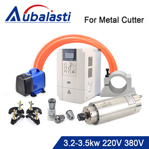 CNC主轴电机3.5kw 3.2kw金属水冷主轴220V 380V 4kw逆变器ER20用于CNC金属铣削路由器机床 - Product Image 2