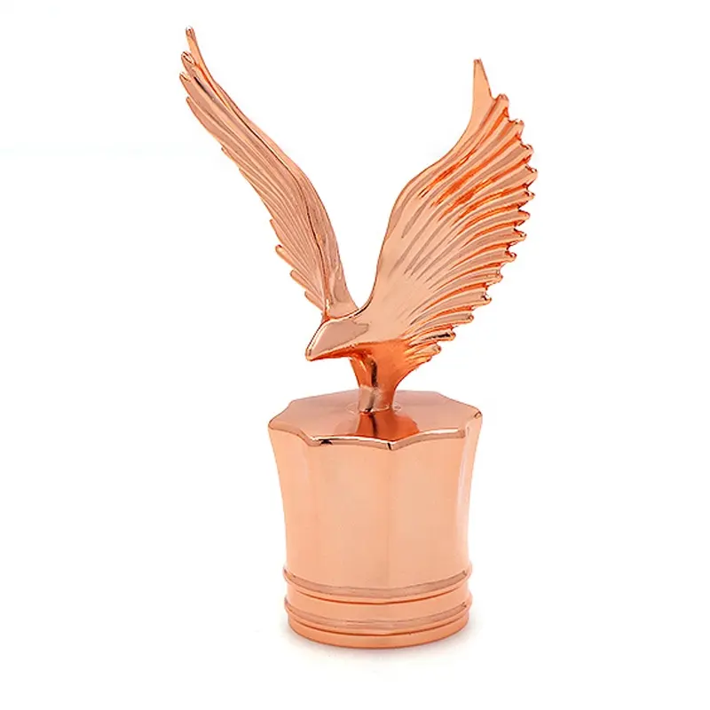 15mm standard size unique trendy luxurious rose gold eagle perfume bottle cap for perfume cosmetic package