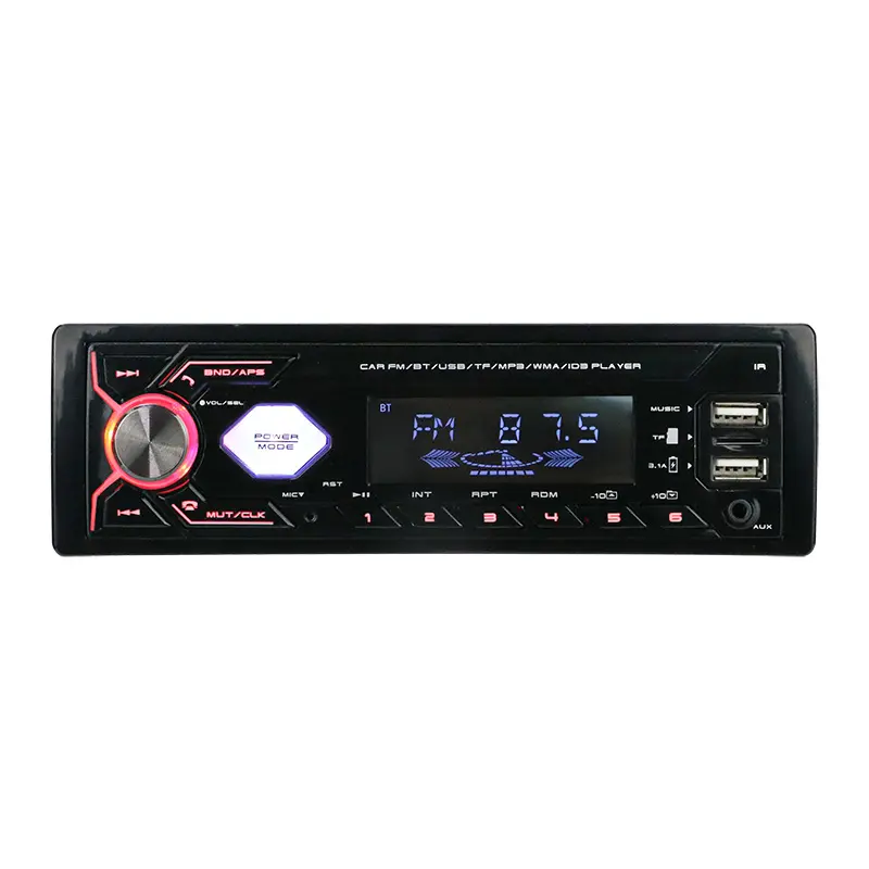 1 Din 범용 자동차 스테레오 MP3 플레이어 자동차 오디오 시스템 FM 라디오 USB 원격 제어 BT 자동차 라디오