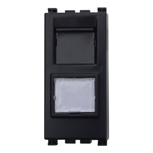ETTROITネットワークコネクタRJ45 CAT6データソケットブラック色Vimar Arkeに対応-電気材料/互換 - Product Image 1