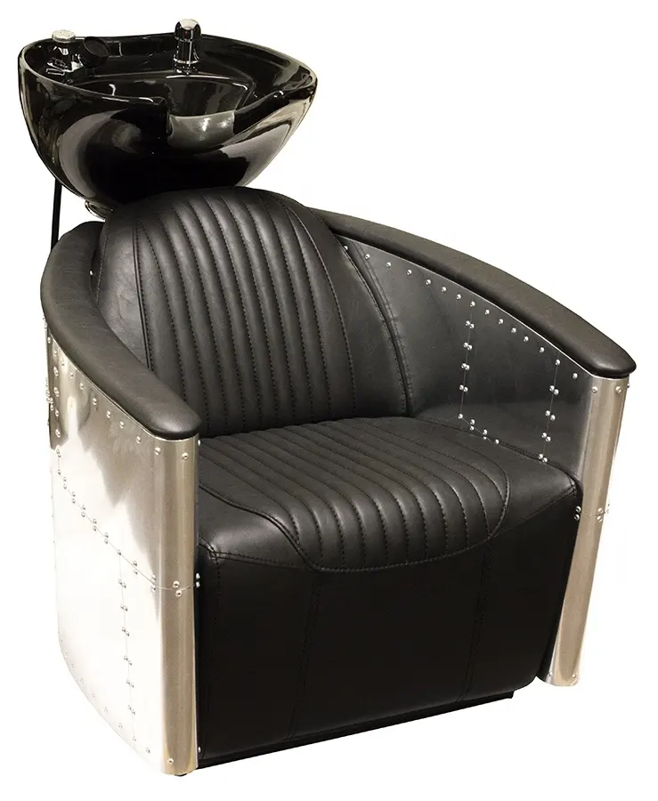 Retrolavado champú unidad salón champú silla de aluminio