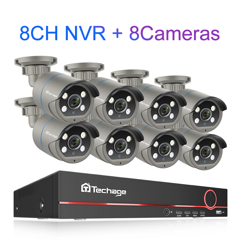 Caméra NVR 8CH 8 pièces