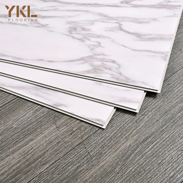 Luxo de alta qualidade personalizar piso de plástico de PVC de pedra de mármore padrão de mármore pranchas autoadesivas