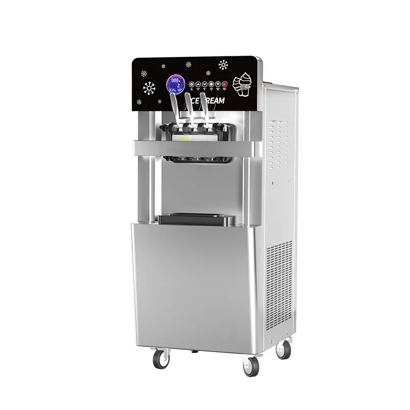 Высококачественная машина для приготовления мороженого, самоочищающийся замороженный йогурт, сенсорный экран с смешанными вкусами, мягкая подача