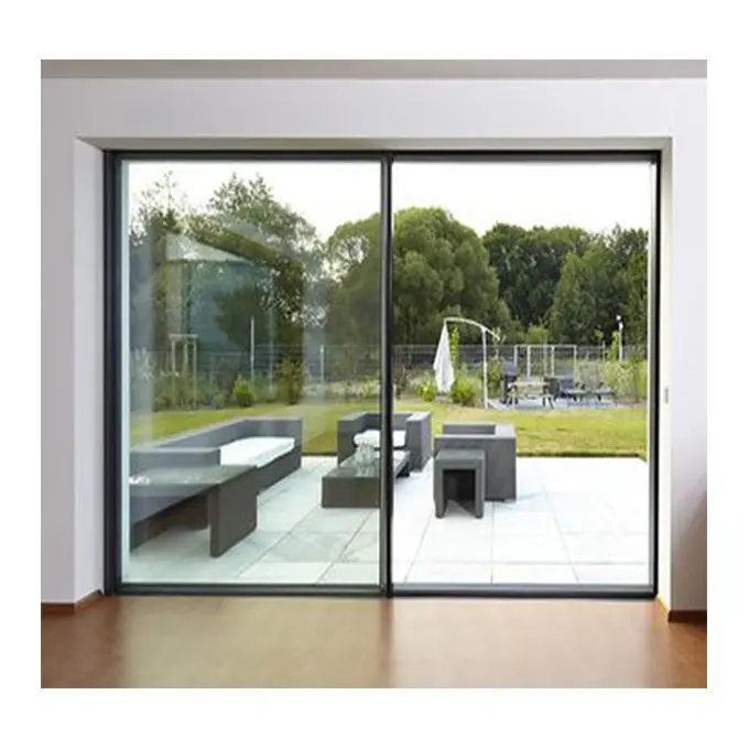 Porte coulissante en verre aluminium, 4 panneaux, pour portes de patio, produit d'usine, bon marché, offre spéciale!